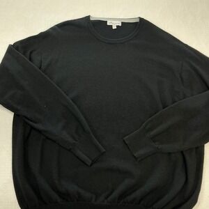Peter Millar Mens XXL Black Crewneck Sweater Long Sleeve Knit Pullover 1556